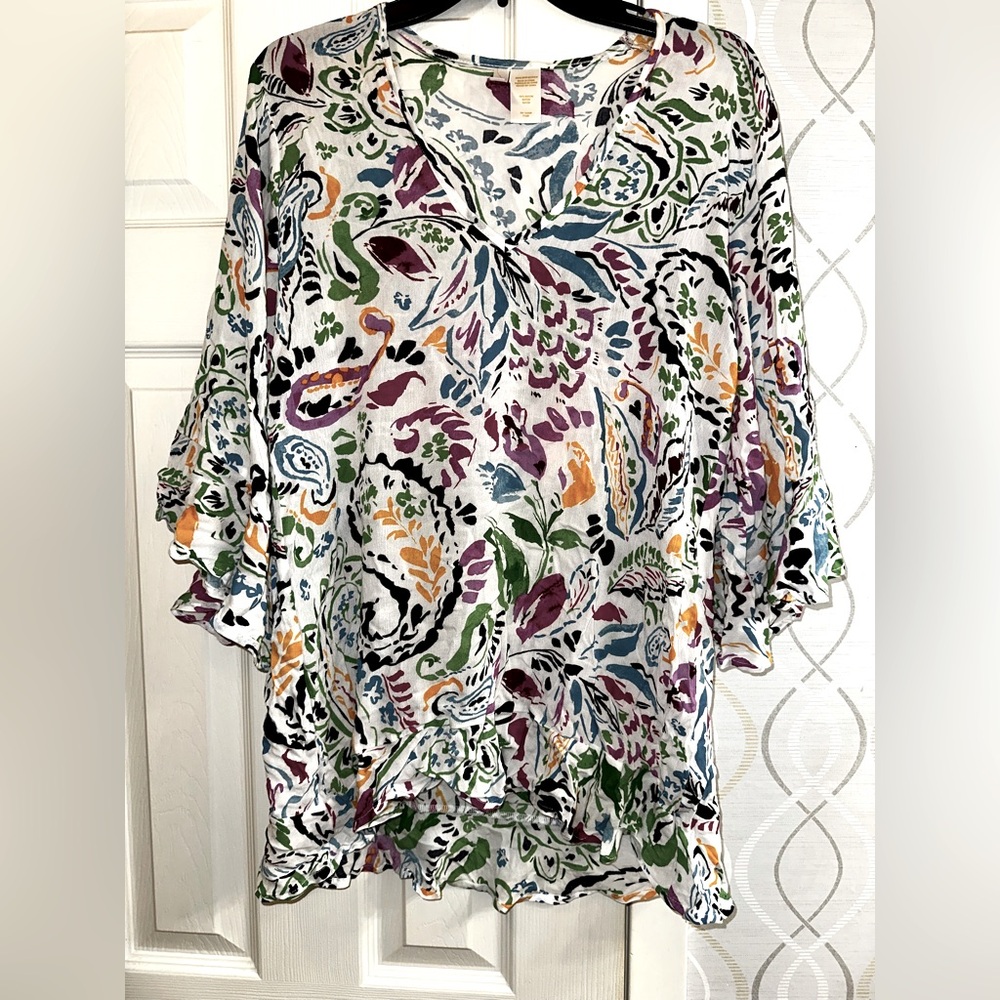 Anne Cole small colorful rayon beach cover-up